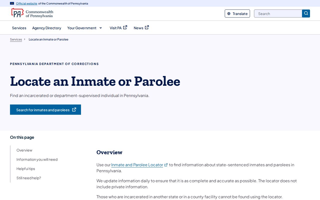 Lower Macungie Township residents directory Pennsylvania inmate and parolee locator