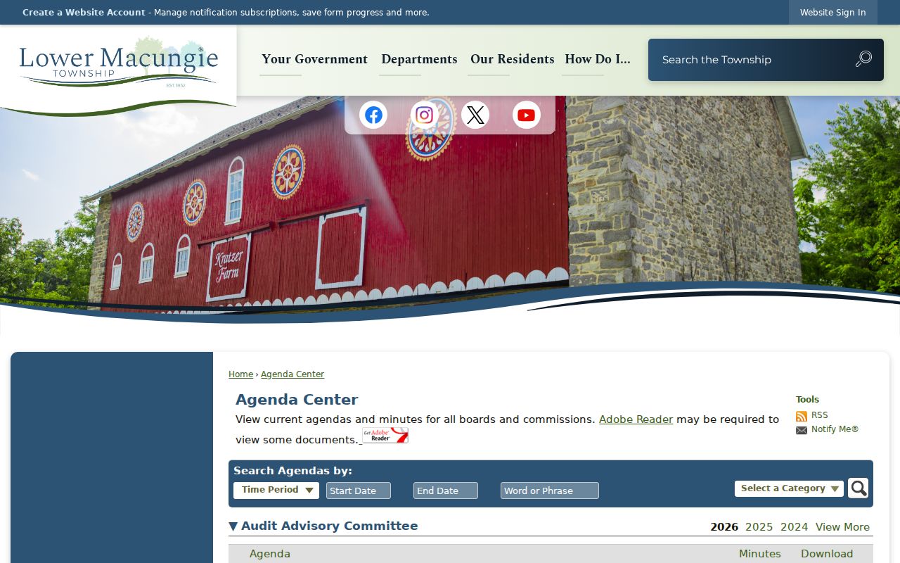 Lower Macungie Township neighbors searchable township agenda center