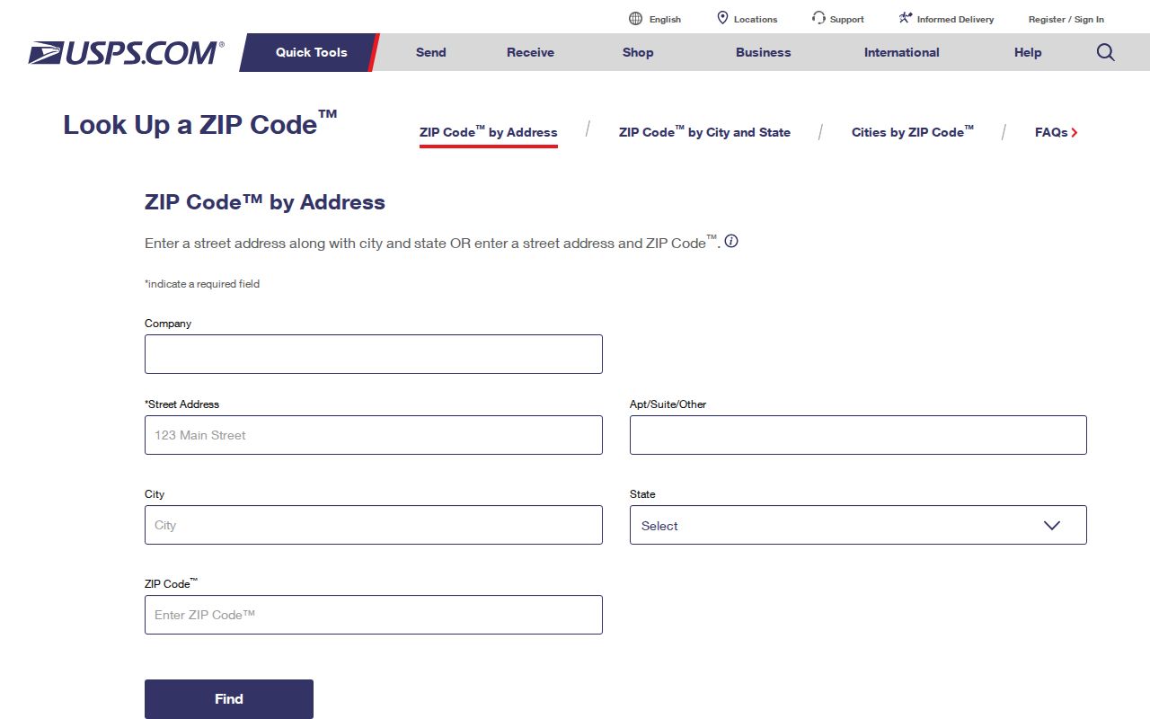 Lower Macungie Township ZIP code directory USPS address verification screen